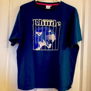 Rhude x Puma short sleeve blue shirt